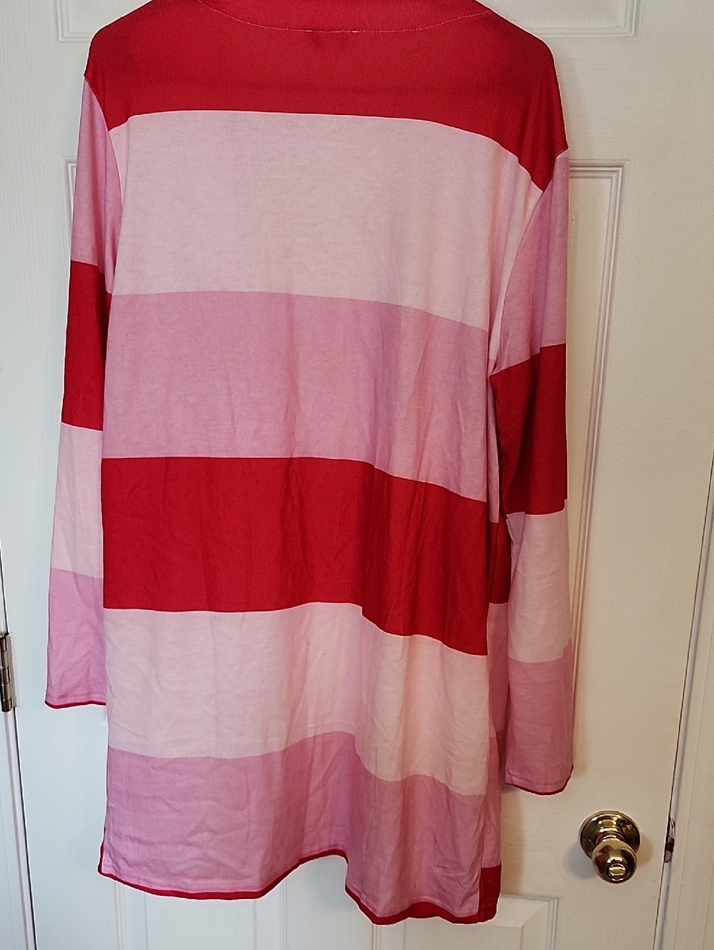 Jordann Pink & Light Pink Striped Open Cardigan - Picture 4 of 4